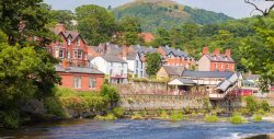 Rows of houses by the river